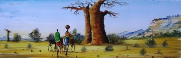 Under Baobab from Africa Oil Paintings